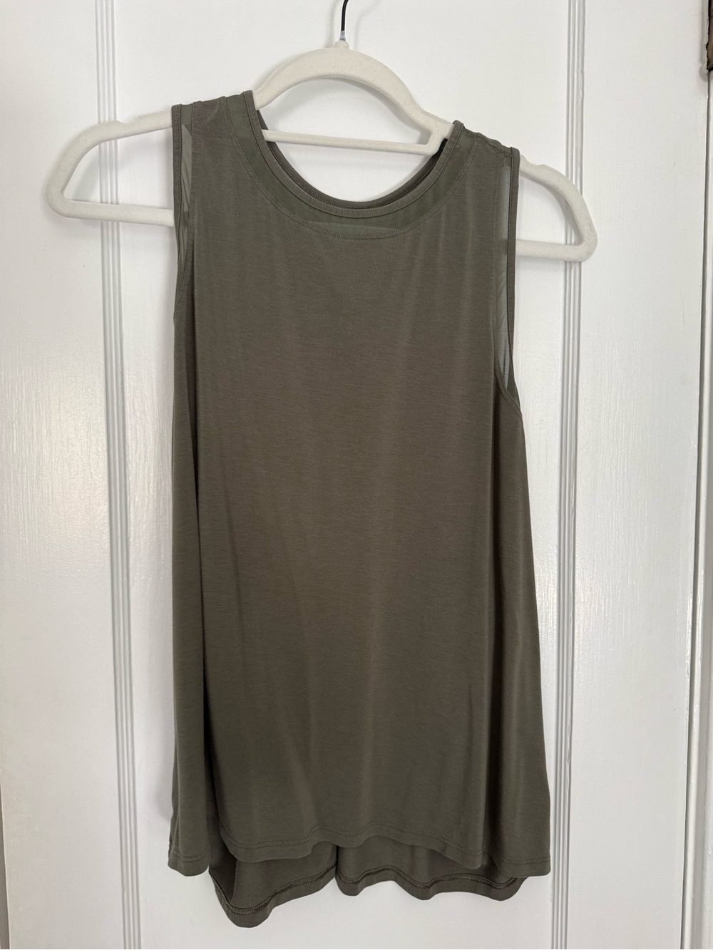 Athleta Olive Tank with Crew Neck